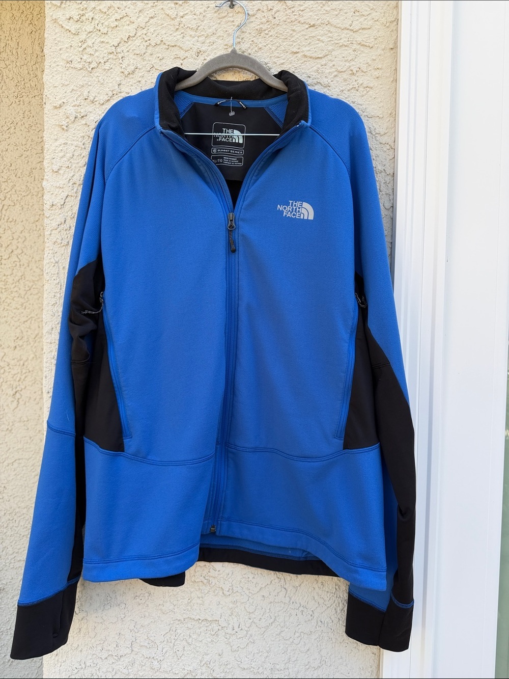 The North Face Men's Summit Series Soft Shell Fleece Blue/Black Jacket Size XL